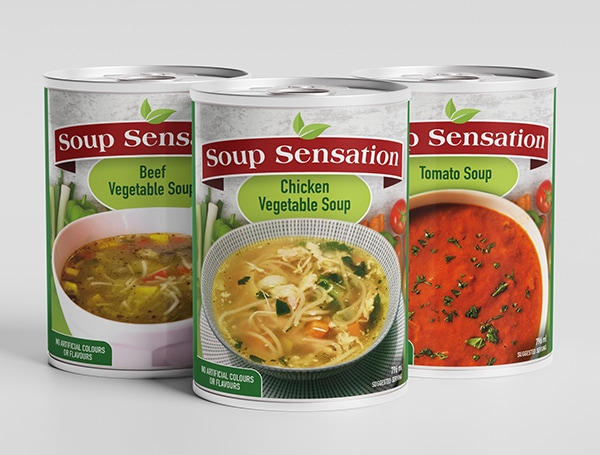 Soup Sensation labels